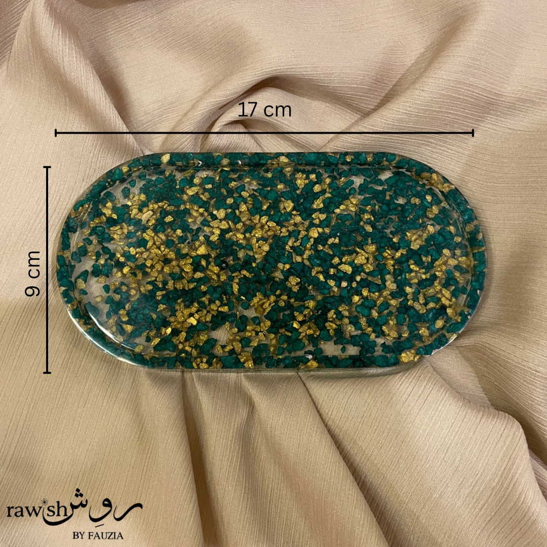 Green Resin Trinket Tray