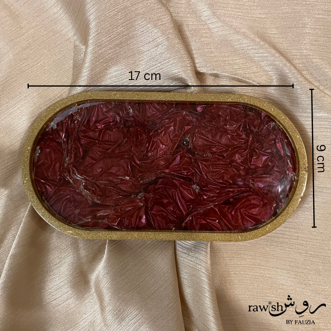 Red Velvet Resin Trinket Tray