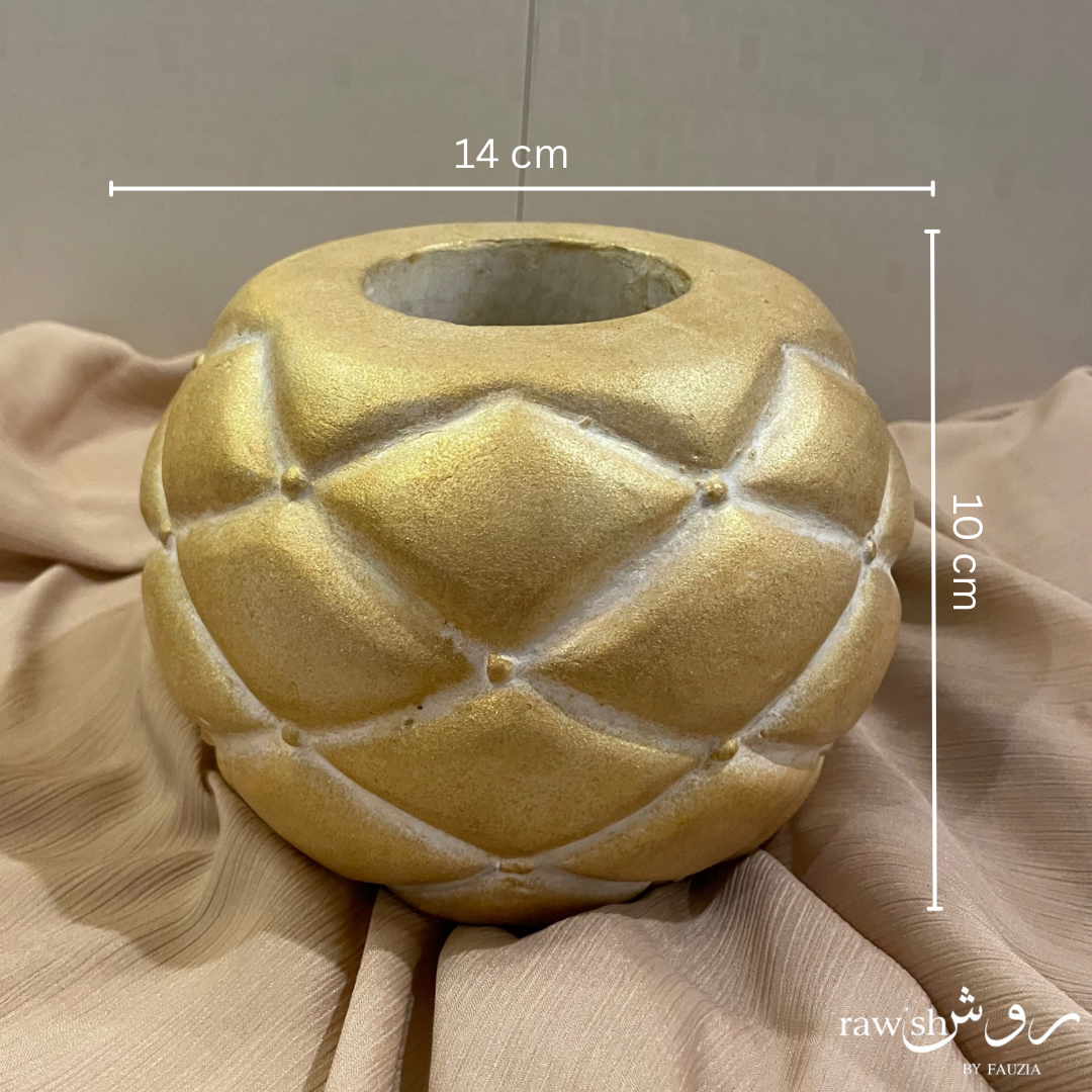 Golden Hand-painted Pot