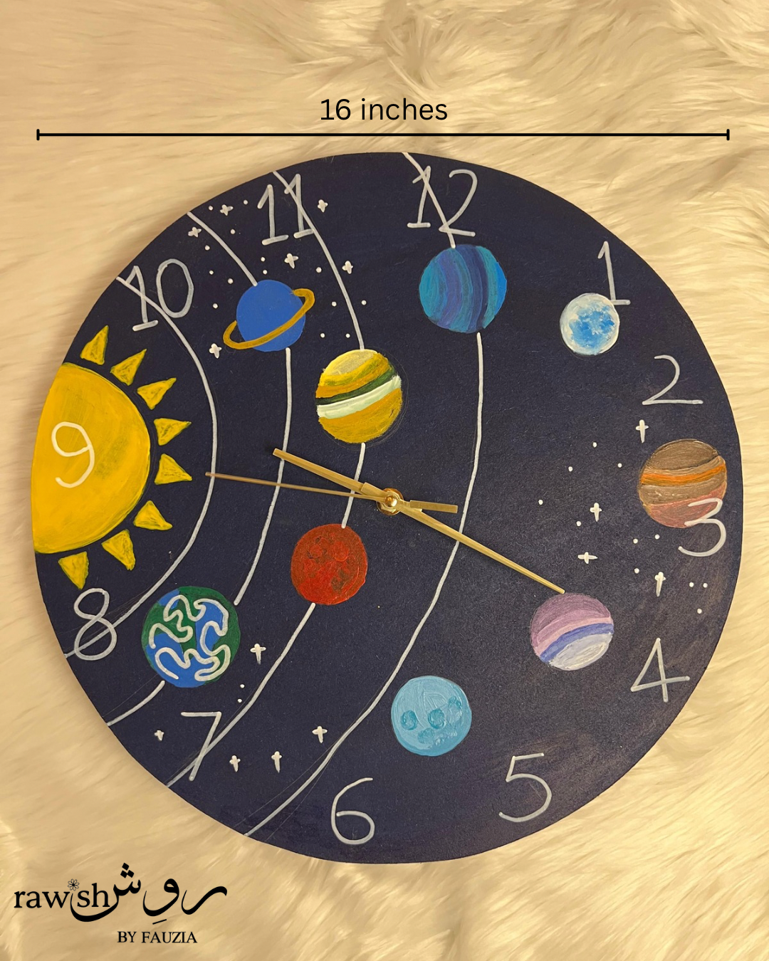 Handpainted Galaxy Wall Clock