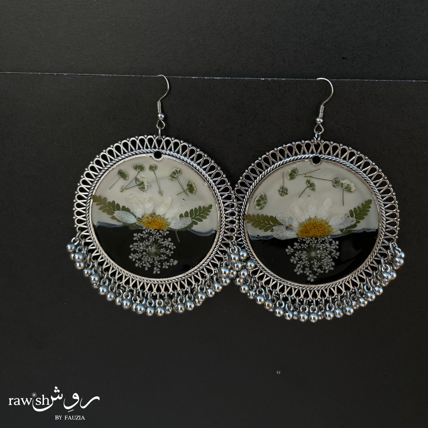 Classic Dual Shade Floral Jhumkas