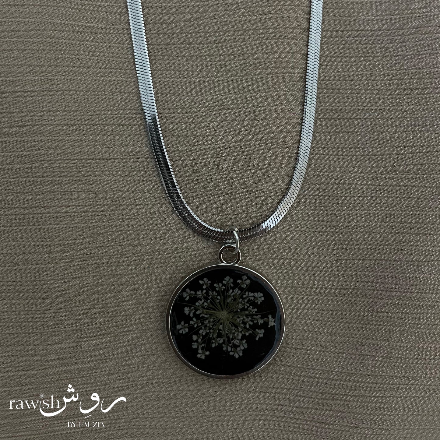 Classic Black Round Pendant