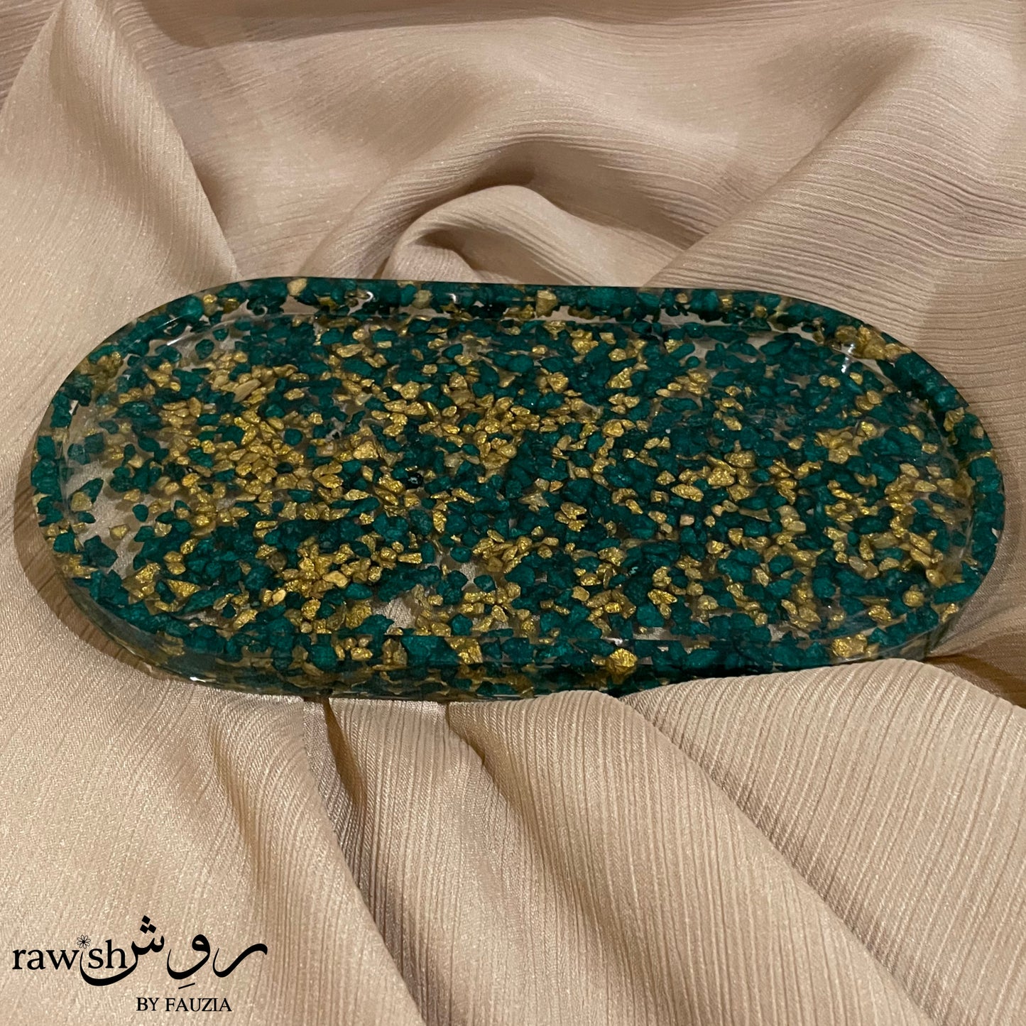 Green Resin Trinket Tray