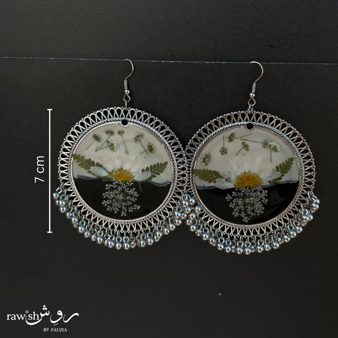 Classic Dual Shade Floral Jhumkas