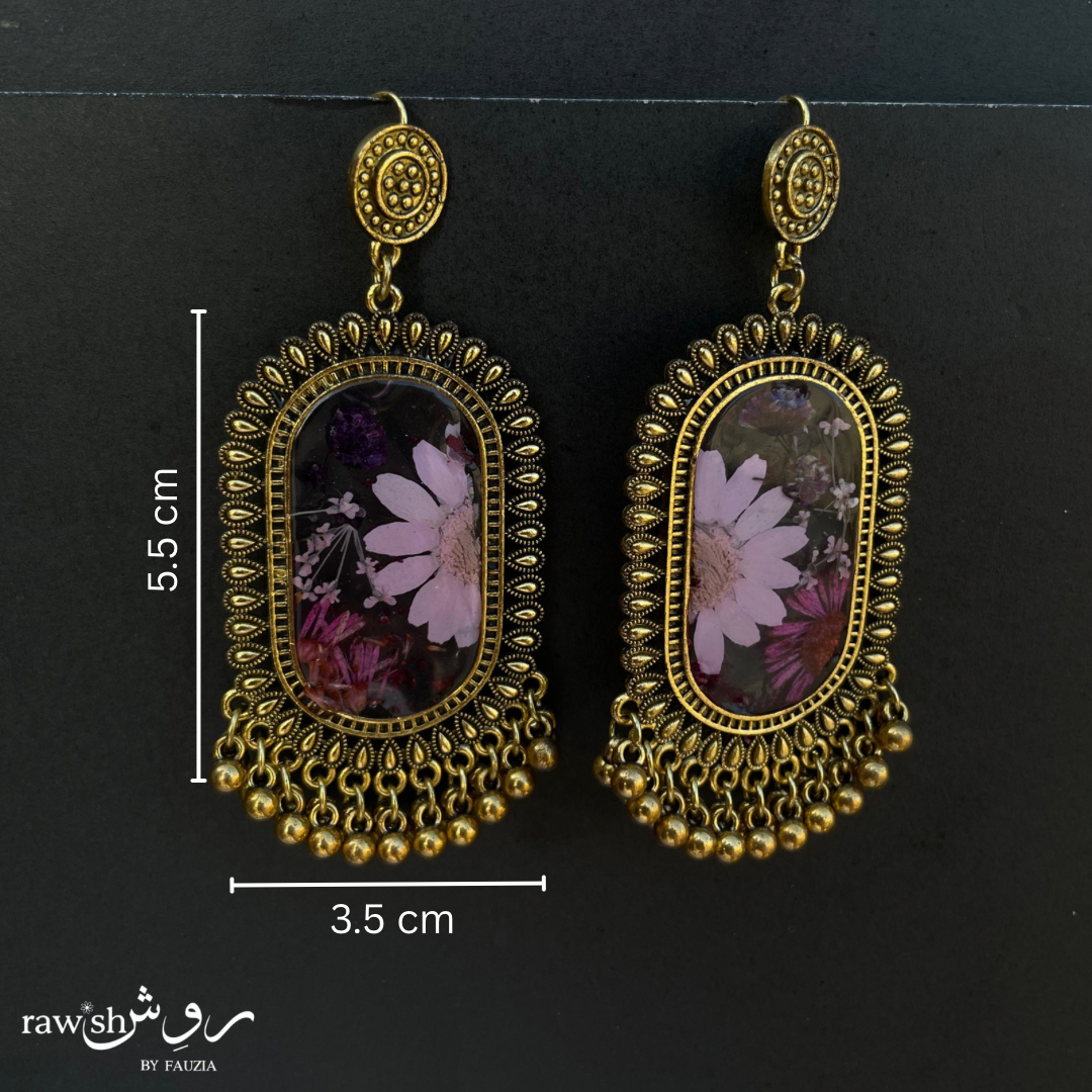 Classic Floral Oval Jhumkas
