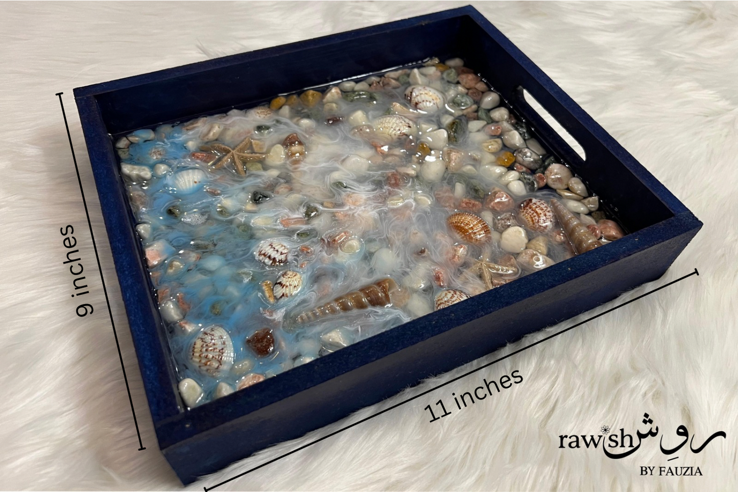 Ocean Themed Resin Tray
