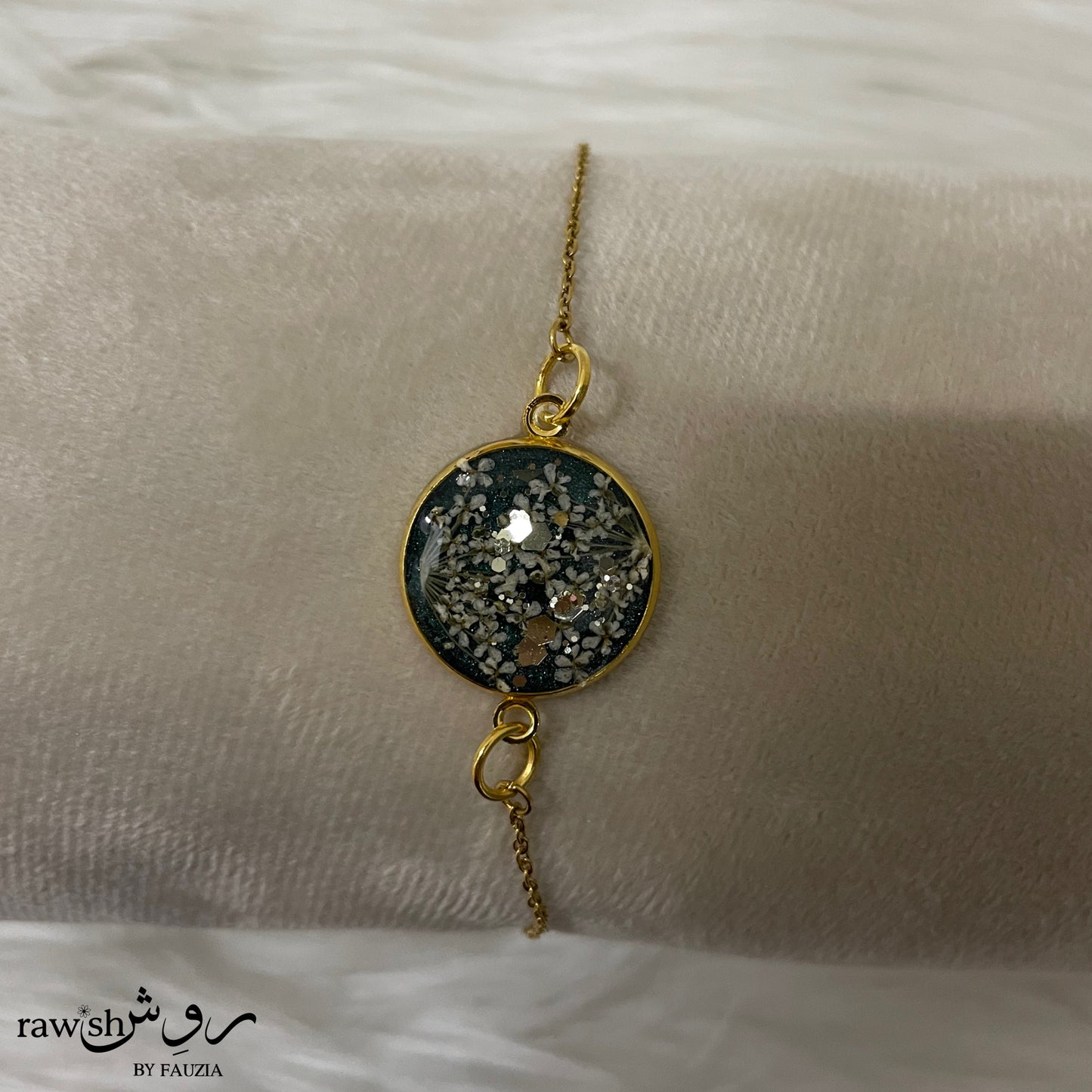 Classic Royal green floral bracelet