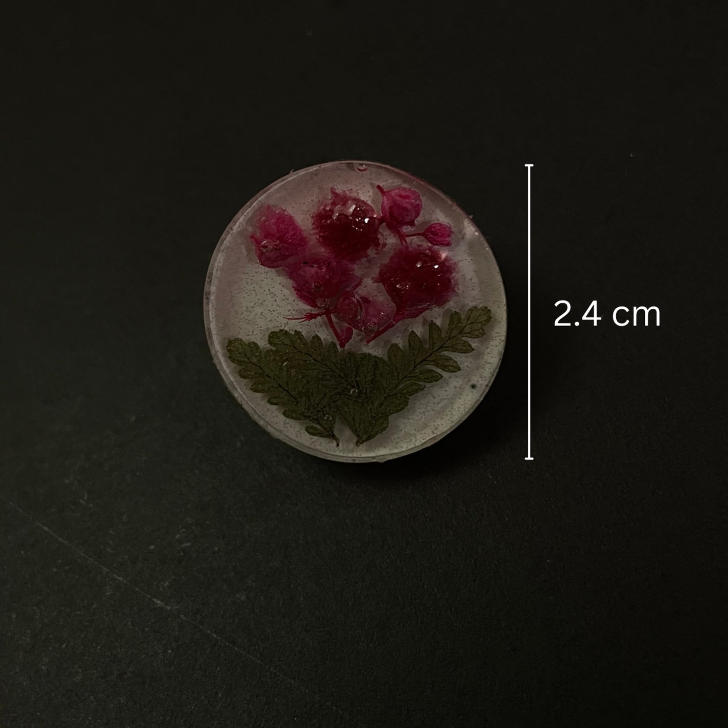 White floral round earrings