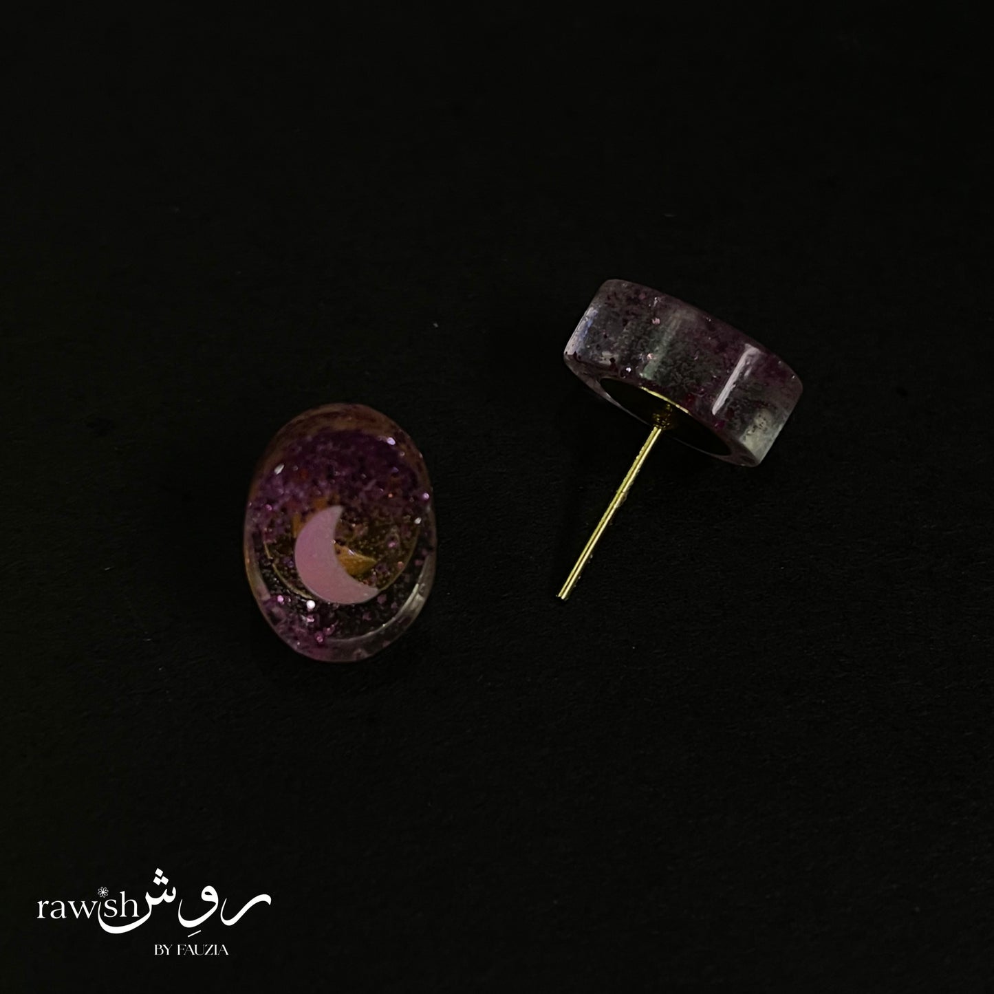 Pink mini oval studs