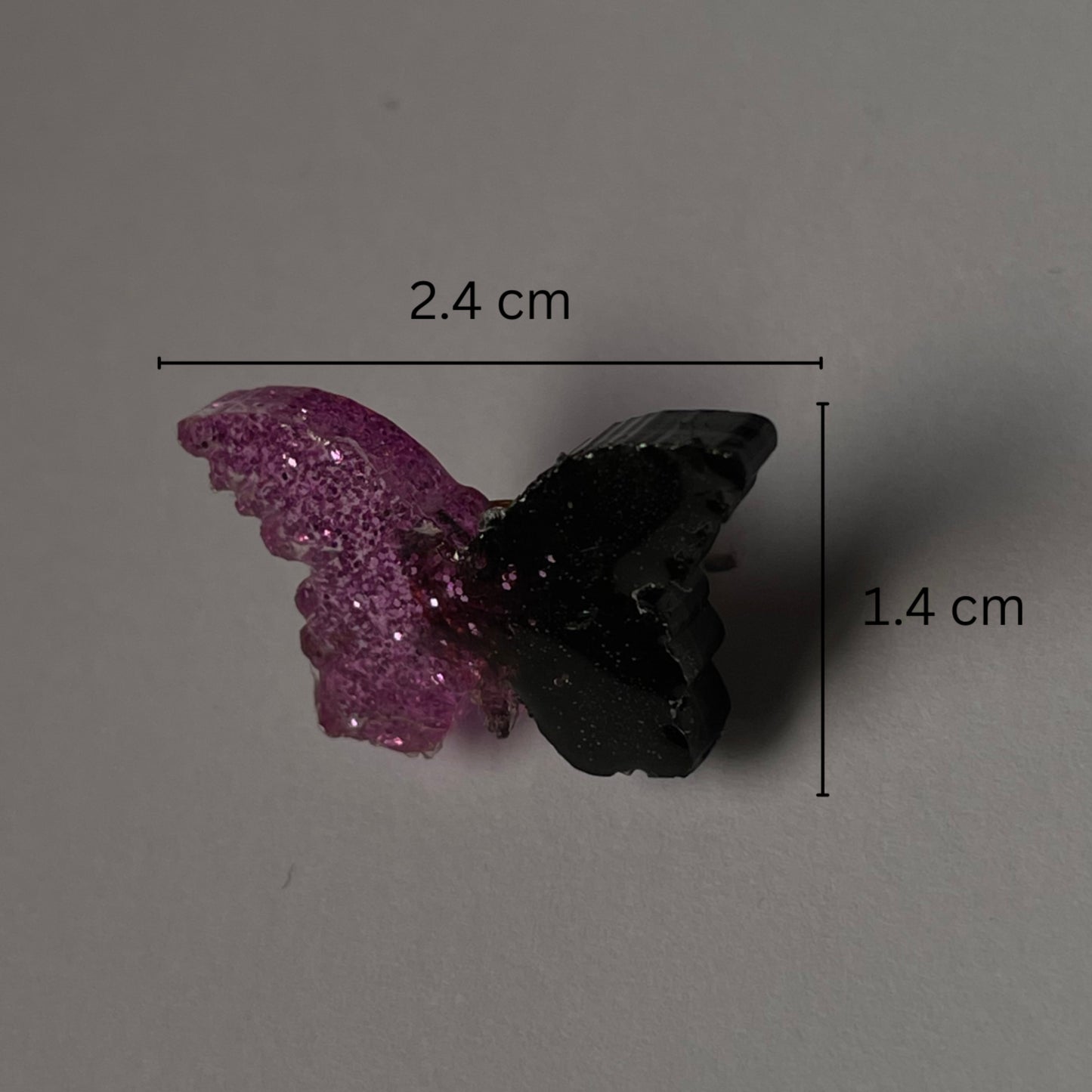 Dual Shade Black and Purple Butterfly Earrings