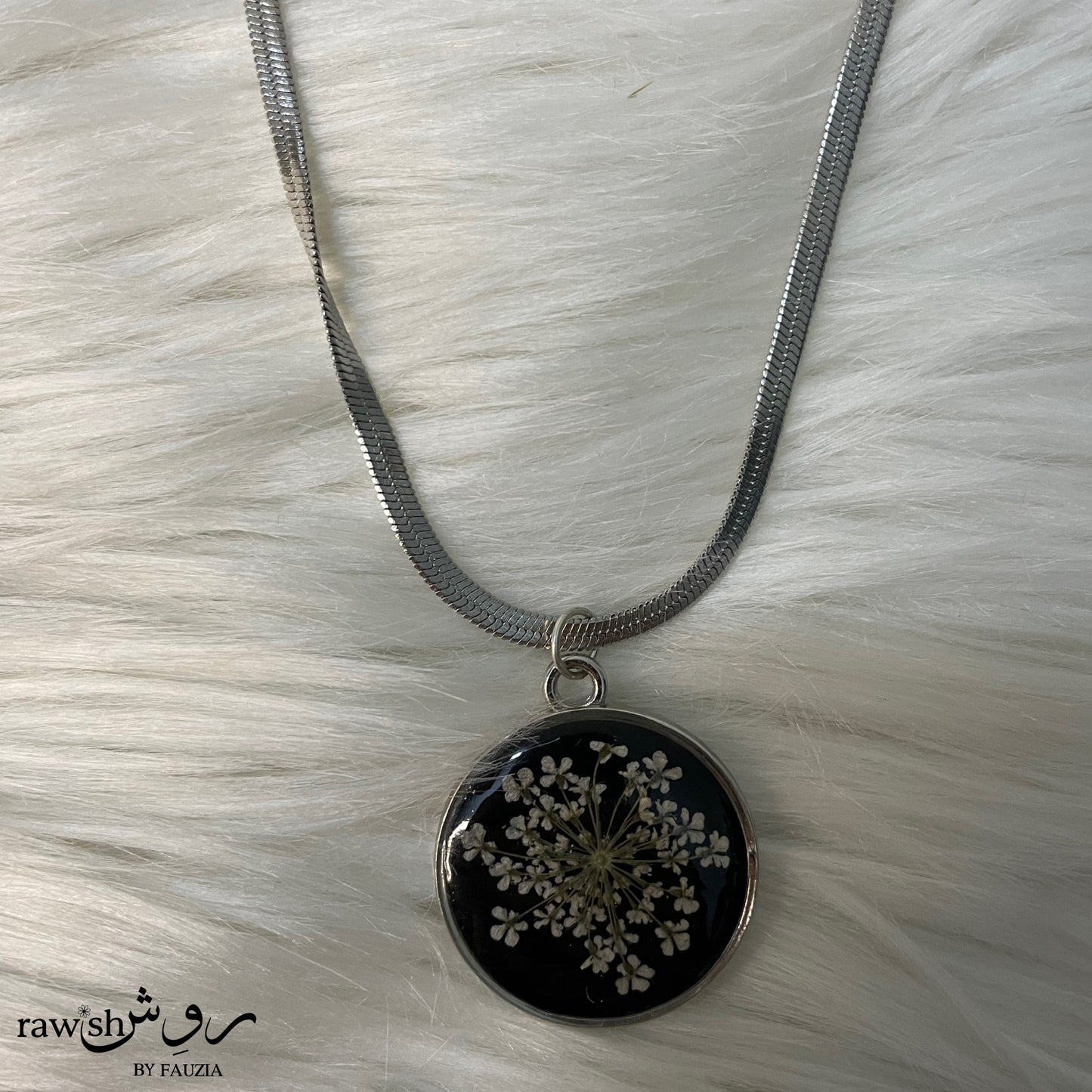 Classic Black Round Pendant