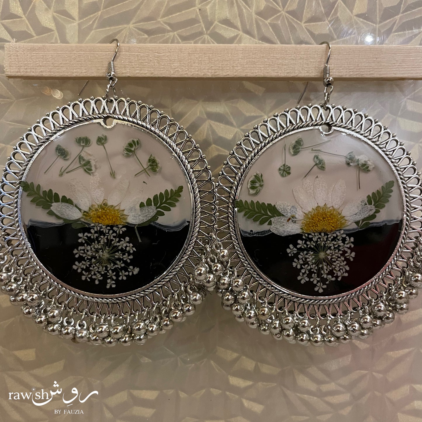 Classic Dual Shade Floral Jhumkas