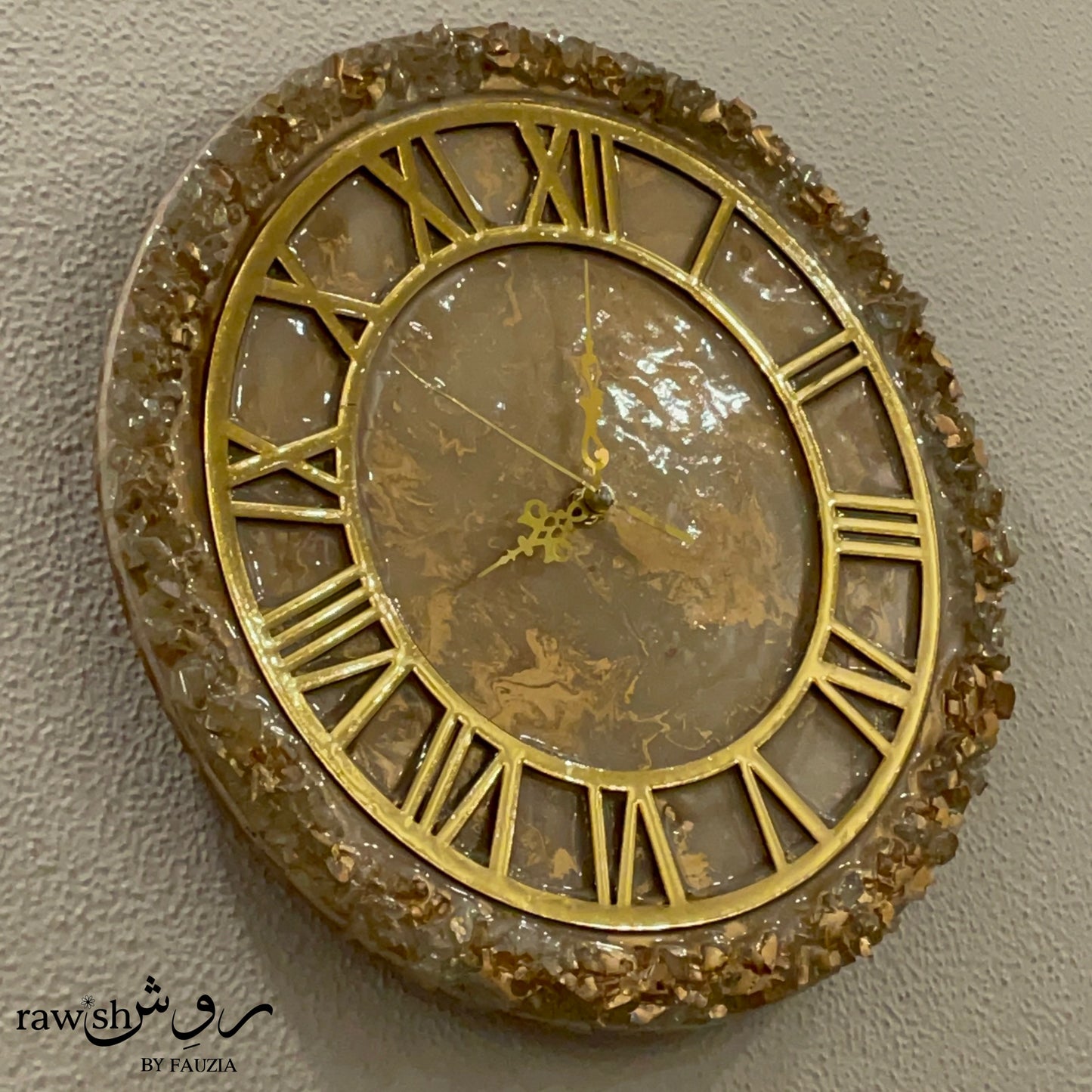 Timeless Grace - Resin Wall Clock
