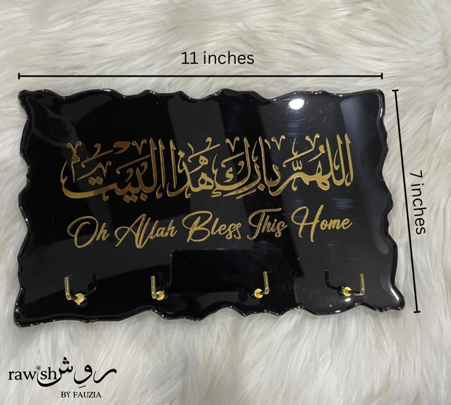 Black Resin Key Holder