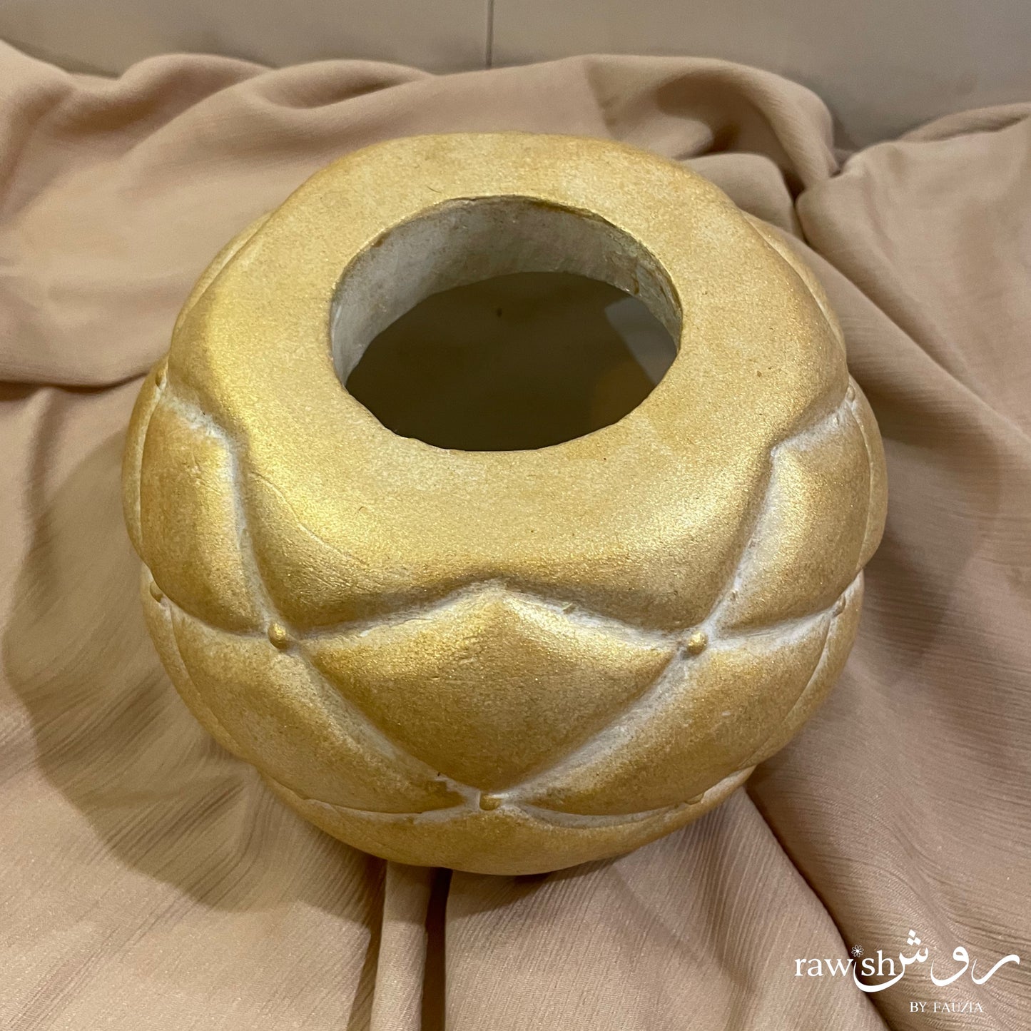 Golden Hand-painted Pot