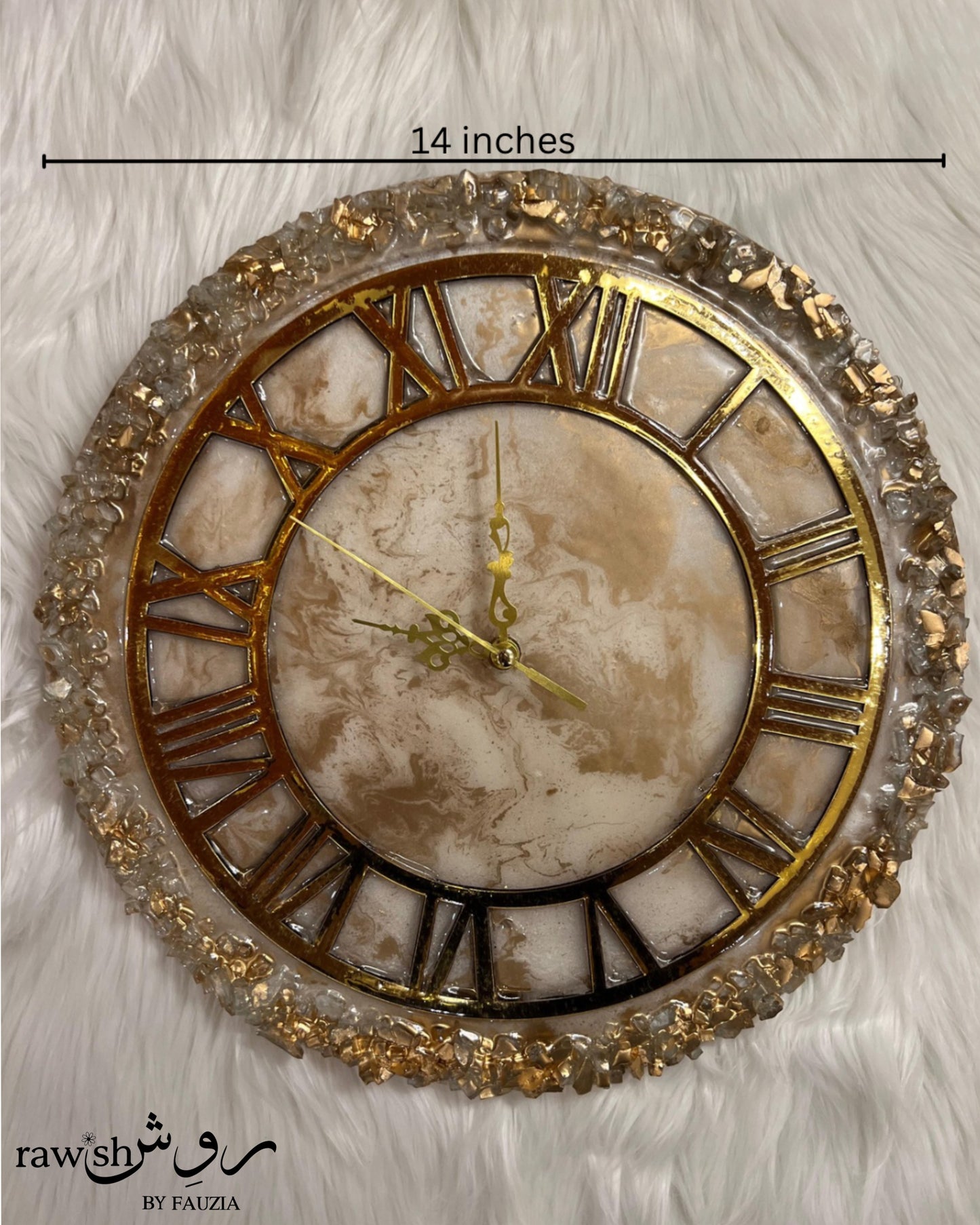Timeless Grace - Resin Wall Clock