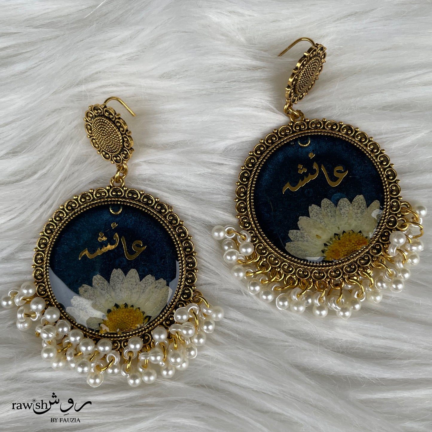 Customizable Name Jhumkas Floral