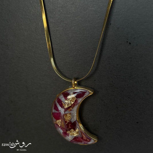 Rose Crescent Pendant