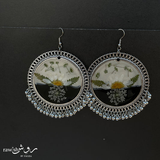 Classic Dual Shade Floral Jhumkas