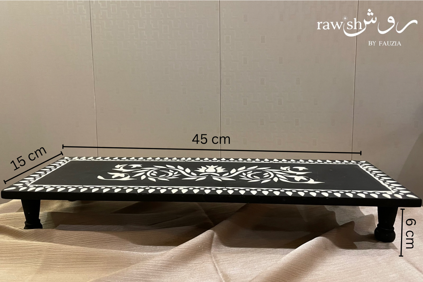 Black and White Riser Tray