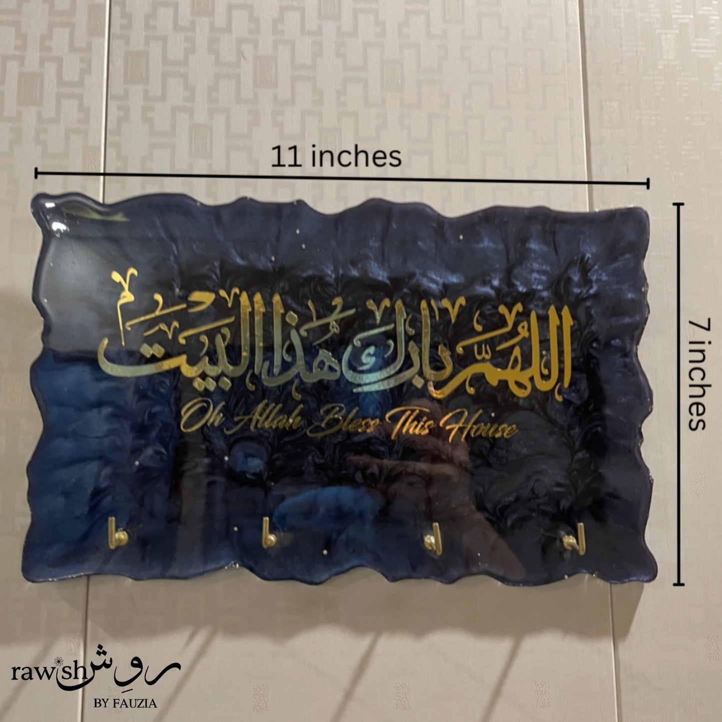 Blue Resin Key Holder