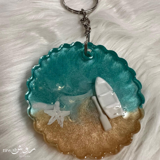 Green Ocean Themed Keychain