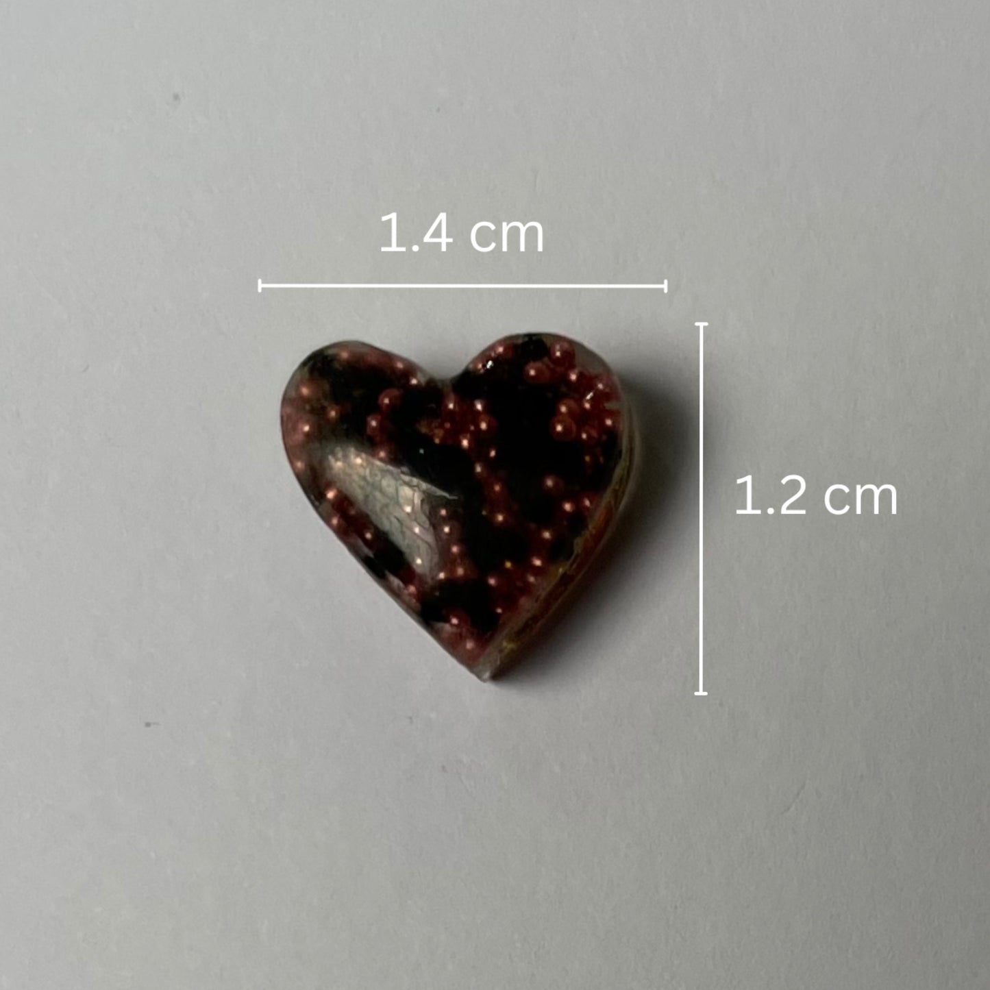 Black and Red Rhinestones mini heart studs