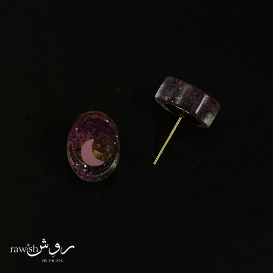 Pink mini oval studs