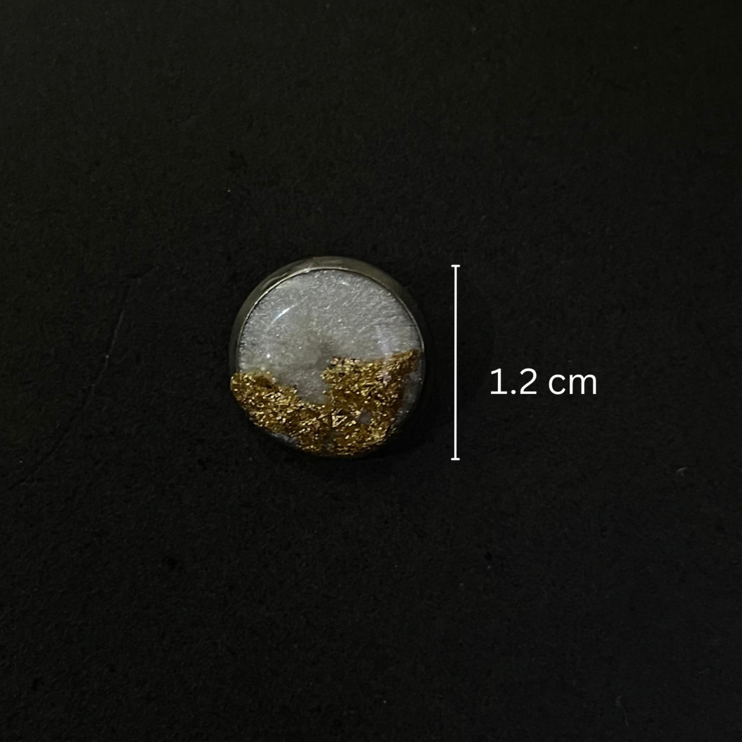 Mini studs with gold foil