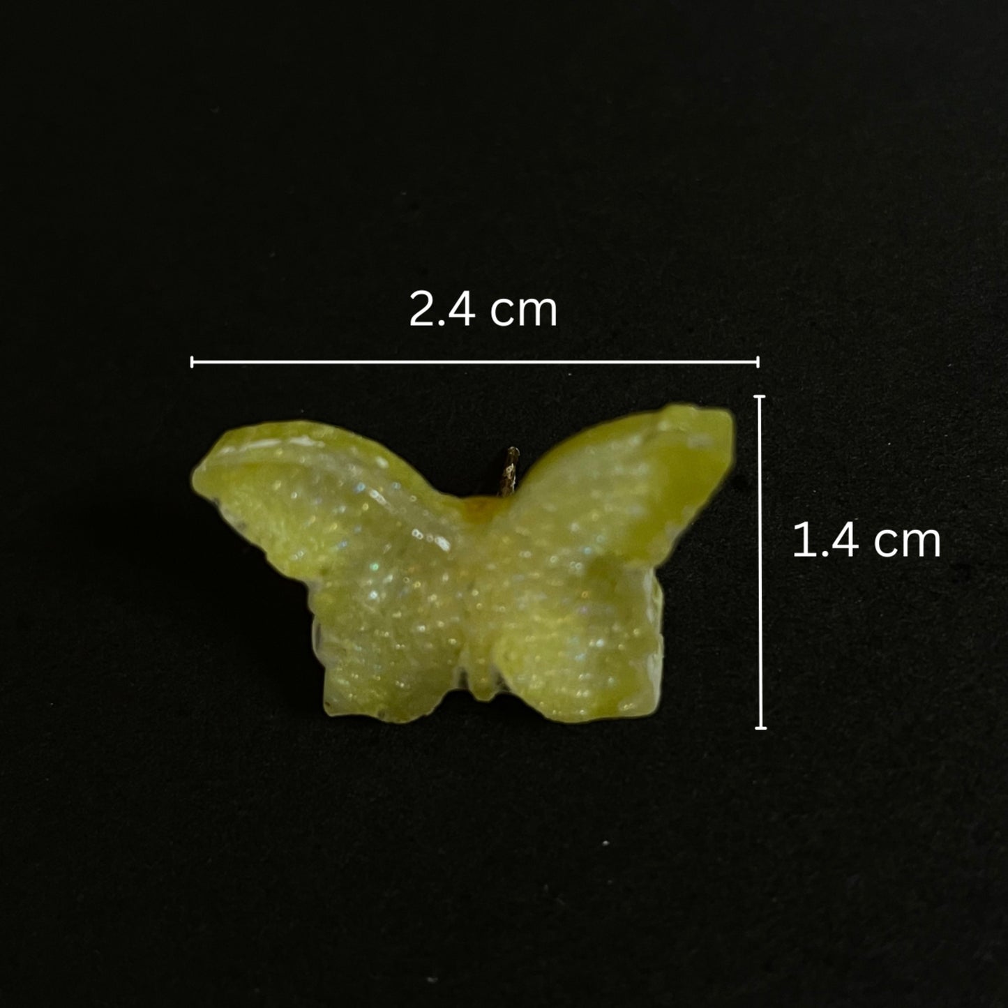 Yellow Rhinestone butterfly studs