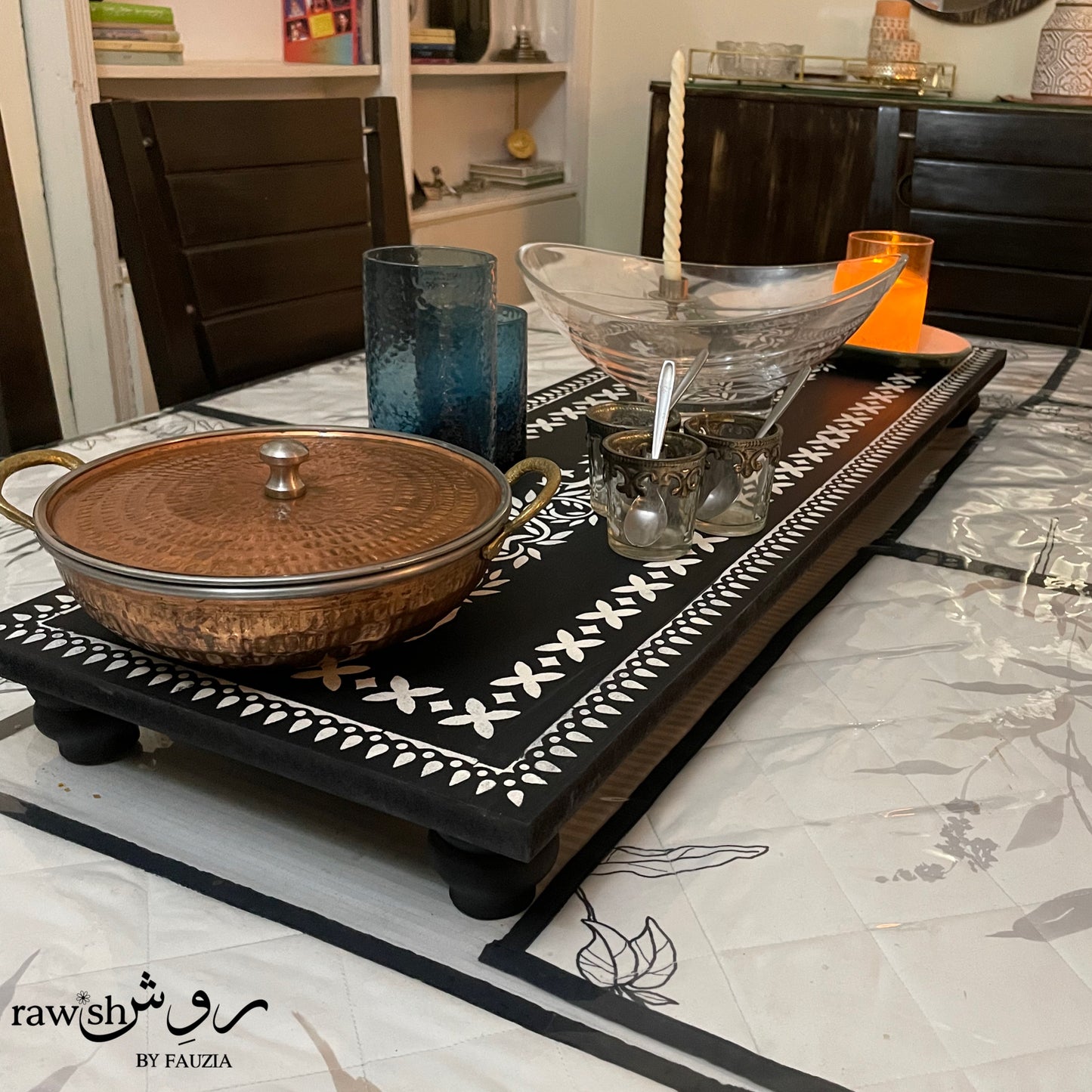 Black and White Table Riser