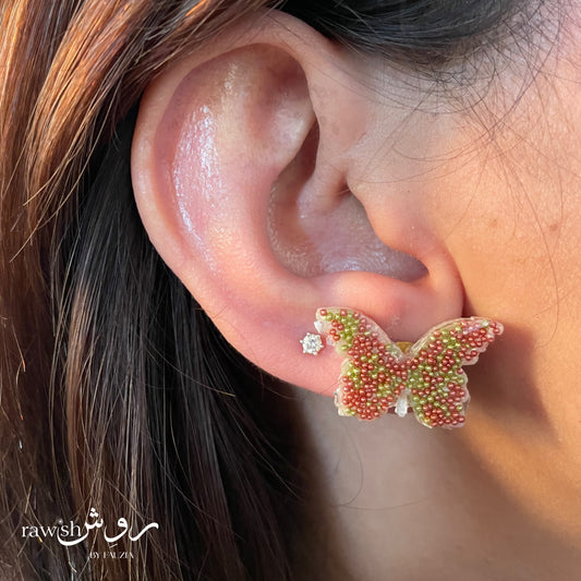 Funky Rhinestone butterfly studs